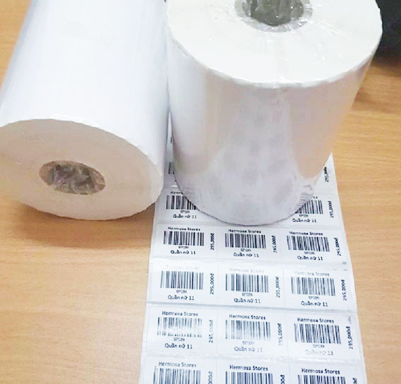 Giấy in mã vạch 3 tem kích thước 35mm x 13mm