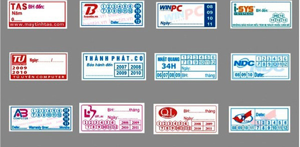 In và bán tem nhan decal giấy vỡ cho sản phẩm điện tử